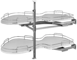 Rev-A-Shelf 5372 Series Right Handed Pull Out 2 Tier Blind Corner Kitchen Cabinet Organizer For 21 Inch Cabinet Opening Maple -Cabinet Hardware Store rev a shelf 5372 21 gr r 531885