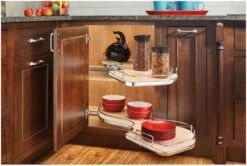 Rev-A-Shelf 5372 Series Right Handed Pull Out 2 Tier Blind Corner Kitchen Cabinet Organizer For 21 Inch Cabinet Opening Maple -Cabinet Hardware Store rev a shelf 5372 21 r alternate image 1193
