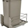 Rev-A-Shelf 53WC Series Bottom Mount Single Bin Trash Can - 50 Quart Capacity Champagne -Cabinet Hardware Store rev a shelf 53wc 1550scdm 112 531885