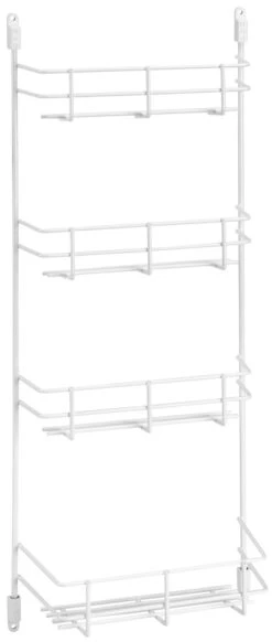 Rev-A-Shelf 565 Series Door Mount Wire Spice Rack For 12 Inch Cabinets White