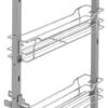 Rev-A-Shelf 5700 Series 51-58 Inch Adjustable Height Pull Out 4 Tier Cabinet Organizer With Adjustable Shelves And Soft Close For 4-1/2 Inch Cabinets Chrome -Cabinet Hardware Store rev a shelf 5750 04 cr 1 531885