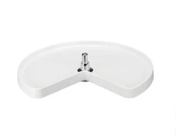 Rev-A-Shelf 6465 Series 18" Diameter Kidney Shaped Five Shelf Lazy Susan Set - Extension Shaft Not Included White