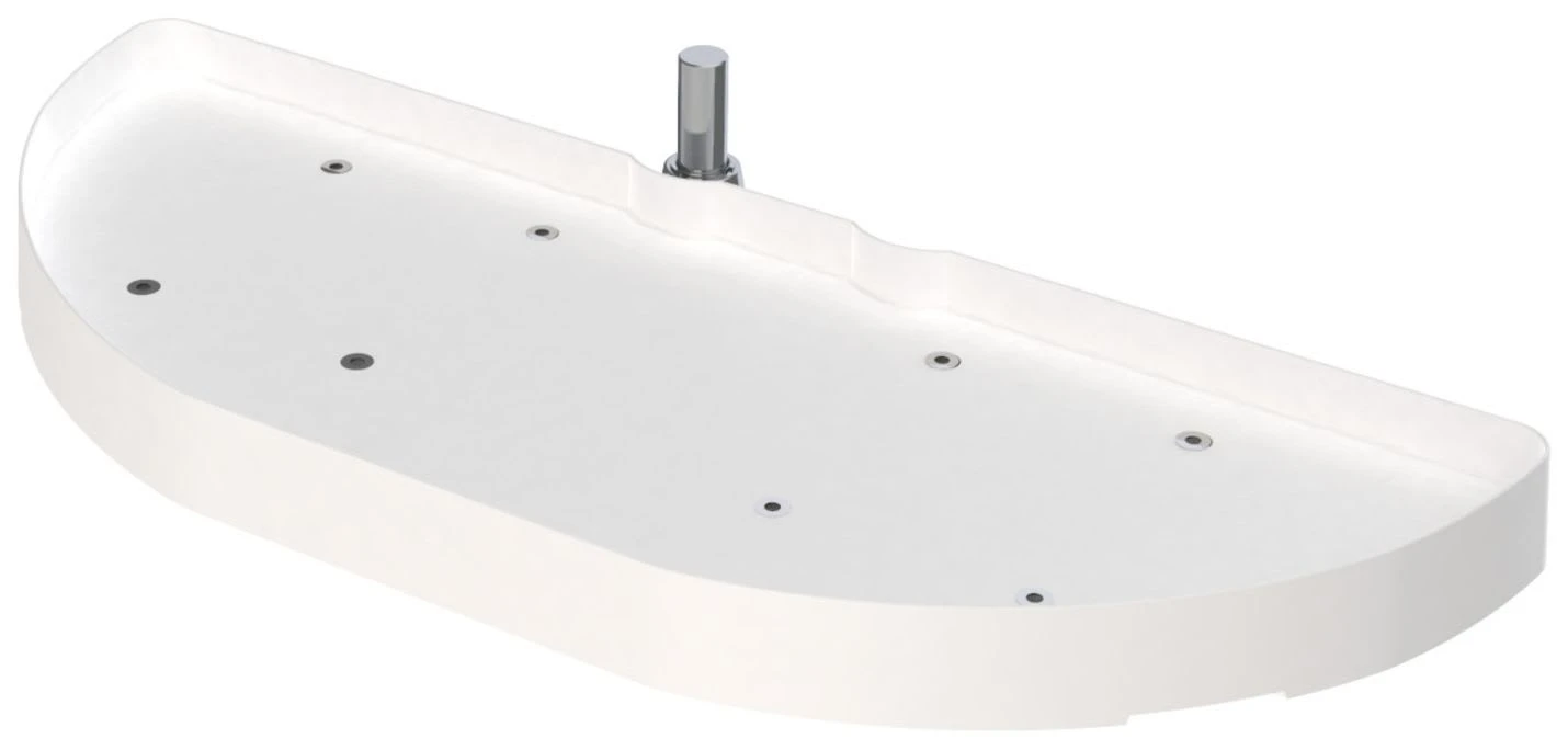 Rev-A-Shelf RAS Polymer 31 Inch Half Moon Shaped Pivoting Single Lazy Susan Shelf With Pivot And Slide Hardware Almond 10 Rev-A-Shelf RAS Polymer 31 Inch Half Moon Shaped Pivoting Single Lazy Susan Shelf With Pivot And Slide Hardware Almond - Image 8