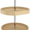 Rev-A-Shelf RAS Polymer 20 Inch D-Shaped 2 Shelf Lazy Susan Set With Adjustable 24-31 Inch Shaft Almond -Cabinet Hardware Store rev a shelf 7012 20 15 52 531885