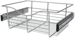Rev-A-Shelf CB Series 18 X 14 Inch Pull Out Cabinet Organizer Basket For 7-1/2 Inch High Cabinets Chrome
