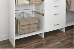 Rev-A-Shelf CB Series 30 X 14 Inch Pull Out Cabinet Organizer Basket For 18-1/2 Inch High Cabinets Satin Nickel -Cabinet Hardware Store rev a shelf cb 301418 alternate image 1869