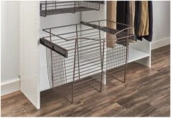 Rev-A-Shelf CB Series 30 X 14 Inch Pull Out Cabinet Organizer Basket For 18-1/2 Inch High Cabinets Satin Nickel -Cabinet Hardware Store rev a shelf cb 301418 alternate image 1871