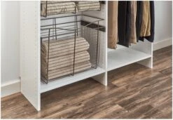 Rev-A-Shelf CB Series 30 X 14 Inch Pull Out Cabinet Organizer Basket For 18-1/2 Inch High Cabinets Satin Nickel -Cabinet Hardware Store rev a shelf cb 301418 alternate image 1872