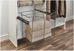 Rev-A-Shelf CB Series 30 X 14 Inch Pull Out Cabinet Organizer Basket For 18-1/2 Inch High Cabinets Satin Nickel -Cabinet Hardware Store rev a shelf cb 301418 alternate image 1873