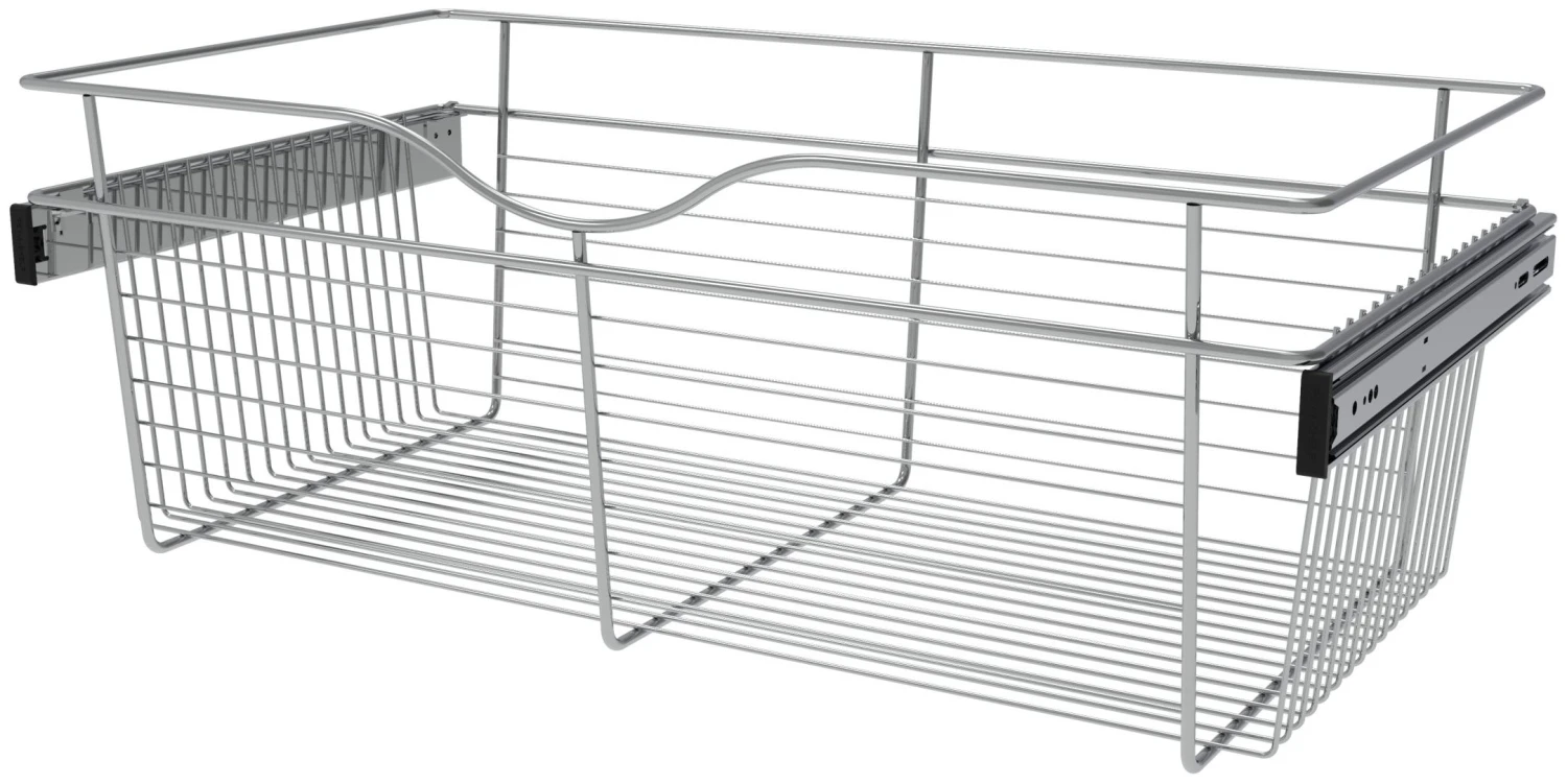 Rev-A-Shelf CB Series 30 X 16 Inch Pull Out Cabinet Organizer Basket For 11-1/2 Inch High Cabinets Satin Nickel 10 Rev-A-Shelf CB Series 30 X 16 Inch Pull Out Cabinet Organizer Basket For 11-1/2 Inch High Cabinets Satin Nickel - Image 8