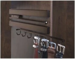 Rev-A-Shelf Sidelines 13-3/4 Inch Pull Out Belt Rack Chrome -Cabinet Hardware Store rev a shelf cbrsl 14 1 alternate image 36