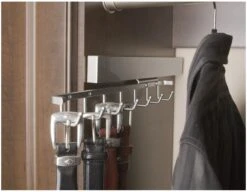 Rev-A-Shelf Sidelines 13-3/4 Inch Pull Out Belt Rack Chrome -Cabinet Hardware Store rev a shelf cbrsl 14 1 alternate image 38