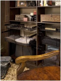 Rev-A-Shelf Sidelines 18" Wide X 10" High Pull Out Basket Satin Nickel -Cabinet Hardware Store rev a shelf cbsl 181410 1 alternate image 48