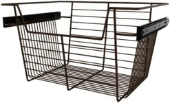 Rev-A-Shelf Sidelines 18" Wide X 10" High Pull Out Basket Satin Nickel -Cabinet Hardware Store rev a shelf cbsl 181410bz 1 9518091