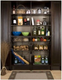 Rev-A-Shelf Sidelines 24" Wide X 5" High Pull Out Basket Satin Nickel -Cabinet Hardware Store rev a shelf cbsl 241405 1 alternate image 61