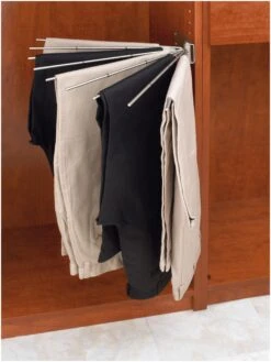 Rev-A-Shelf CPRF Series 16 Inch Wire Fan Pant Rack Satin Nickel -Cabinet Hardware Store rev a shelf cprf 16 2 alternate image 2147