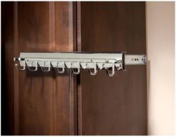 Rev-A-Shelf Sidelines 13-11/16 Inch Pull Out Belt Rack Satin Nickel 16 Rev-A-Shelf Sidelines 13-11/16 Inch Pull Out Belt Rack Satin Nickel -Cabinet Hardware Store rev a shelf cswbrsl 14 1 alternate image 140