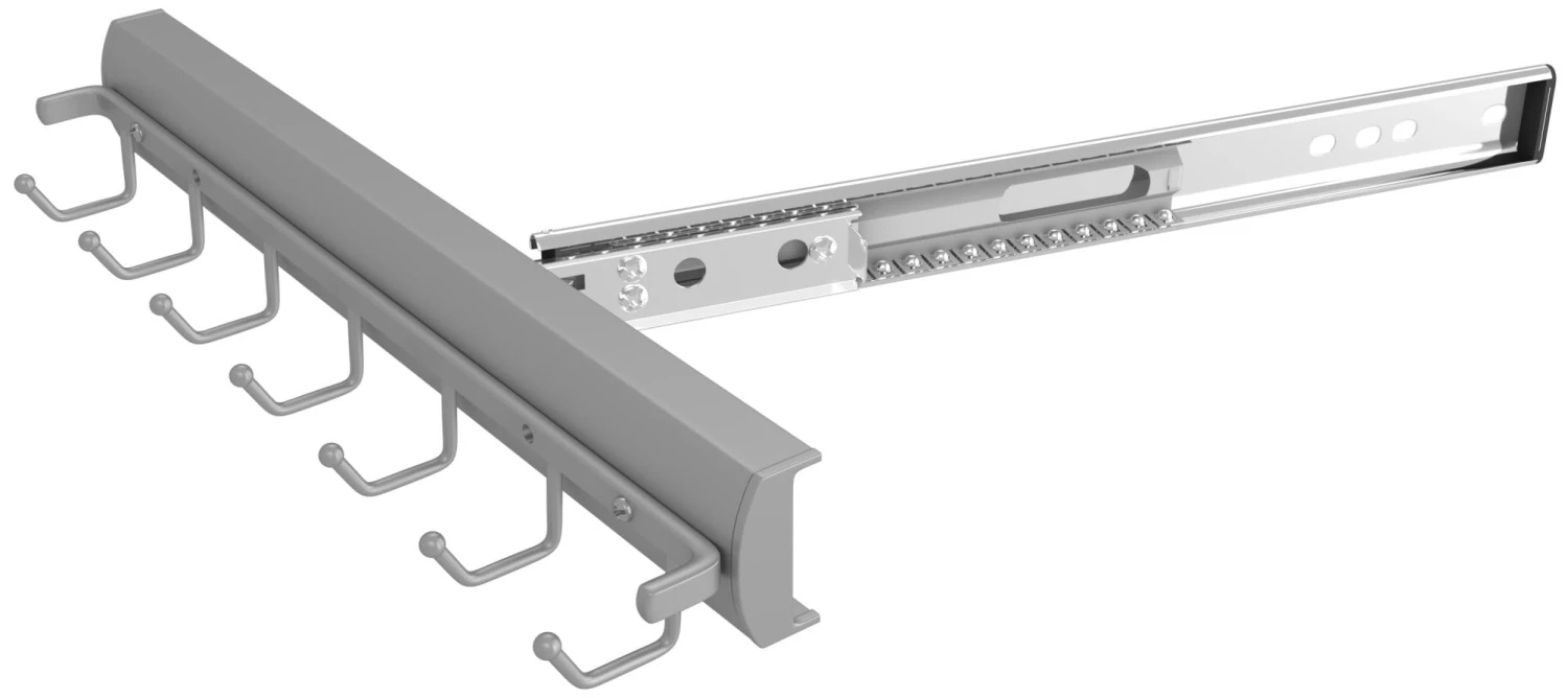 Rev-A-Shelf Sidelines 13-11/16 Inch Pull Out Belt Rack Satin Nickel 9 Rev-A-Shelf Sidelines 13-11/16 Inch Pull Out Belt Rack Satin Nickel - Image 7