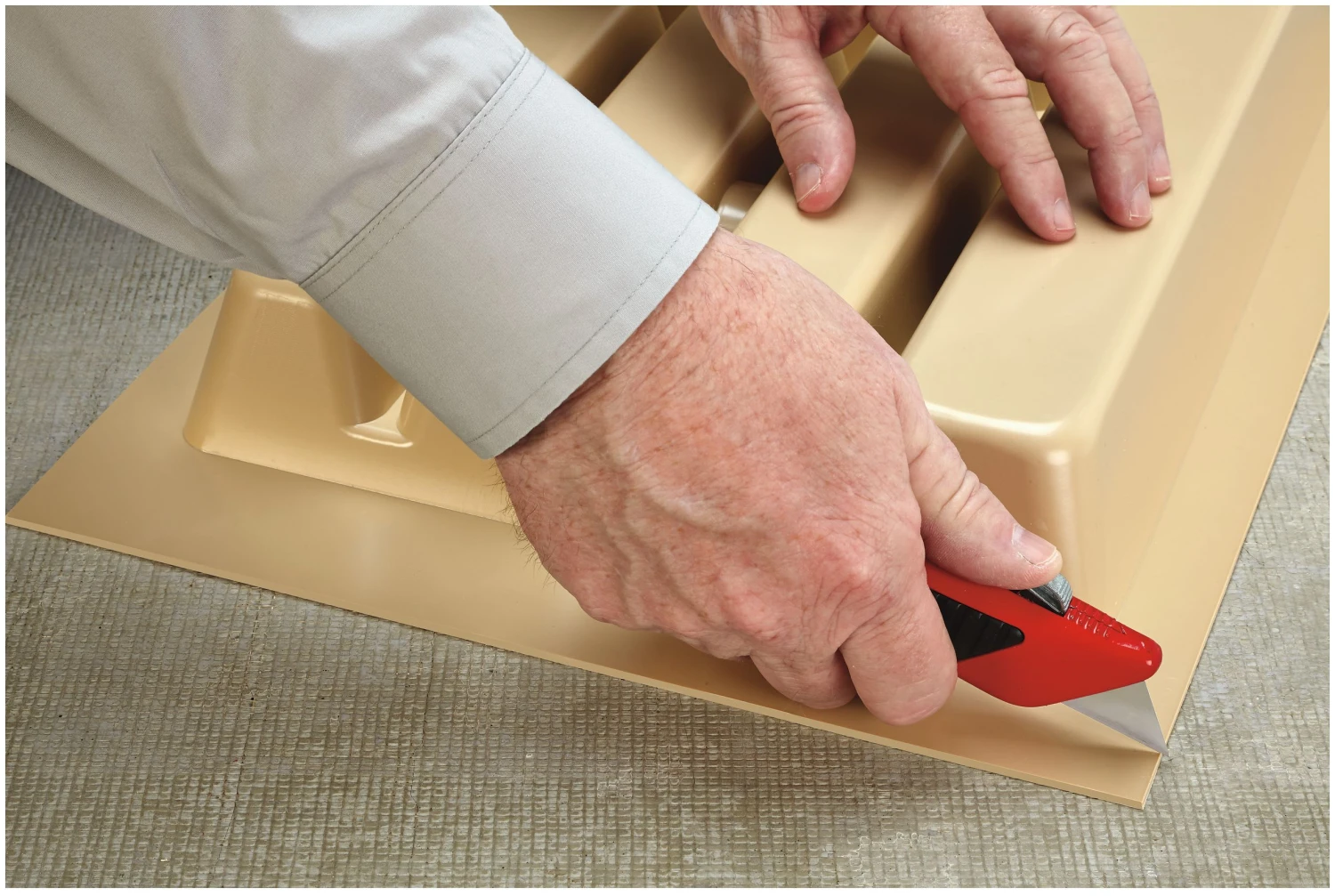 Rev-A-Shelf CT Series 17-1/2 Inch Trimmable Polymer Cutlery Tray Insert Almond 5 Rev-A-Shelf CT Series 17-1/2 Inch Trimmable Polymer Cutlery Tray Insert Almond - Image 3