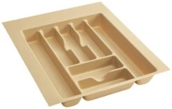 Rev-A-Shelf CT Series 17-1/2 Inch Trimmable Polymer Cutlery Tray Insert Almond