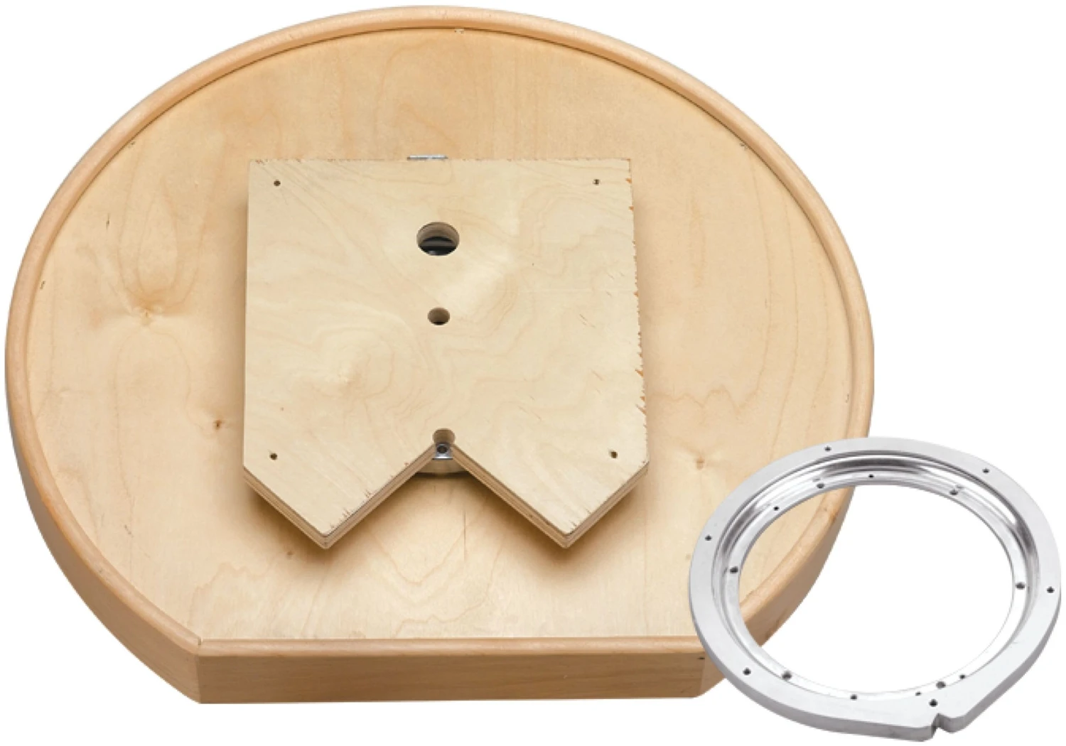 Rev-A-Shelf Lazy Daisy Natural Wood 32 Inch Full Circle Undrilled Lazy Susan Shelf With Bottom Mount Hardware 6 Rev-A-Shelf Lazy Daisy Natural Wood 32 Inch Full Circle Undrilled Lazy Susan Shelf With Bottom Mount Hardware - Image 4