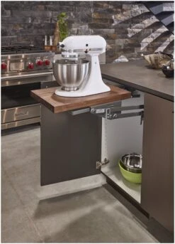 Rev-A-Shelf Heavy Duty Lift Out Shelf With Soft Close For 18 Inch Cabinets Orion Grey -Cabinet Hardware Store rev a shelf ml wnhdscog 18fl alternate image 2597