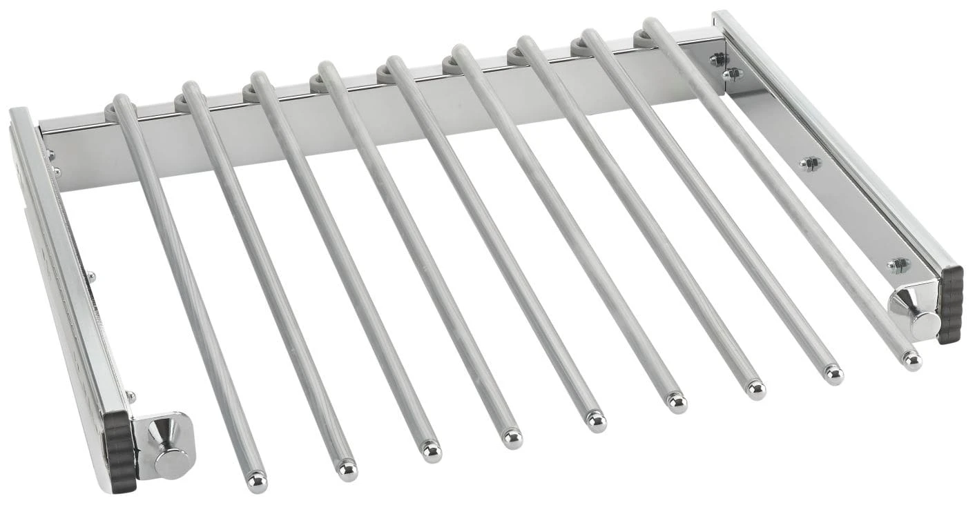 Rev-A-Shelf PSC Series 18 Inch Pull Out Pant Rack Chrome 3 Rev-A-Shelf PSC Series 18 Inch Pull Out Pant Rack Chrome