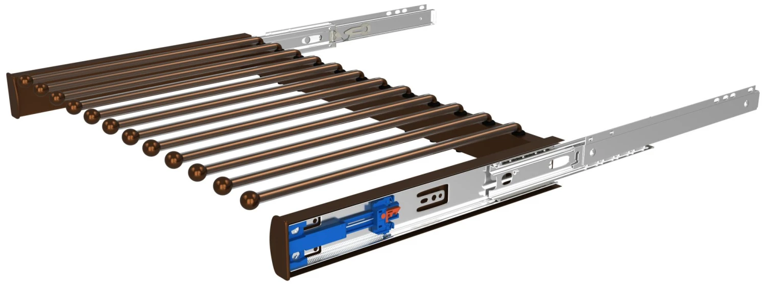 Rev-A-Shelf Sidelines 24 Inch Pull Out Pants Rack With Soft Close Bronze 4 Rev-A-Shelf Sidelines 24 Inch Pull Out Pants Rack With Soft Close Bronze - Image 2