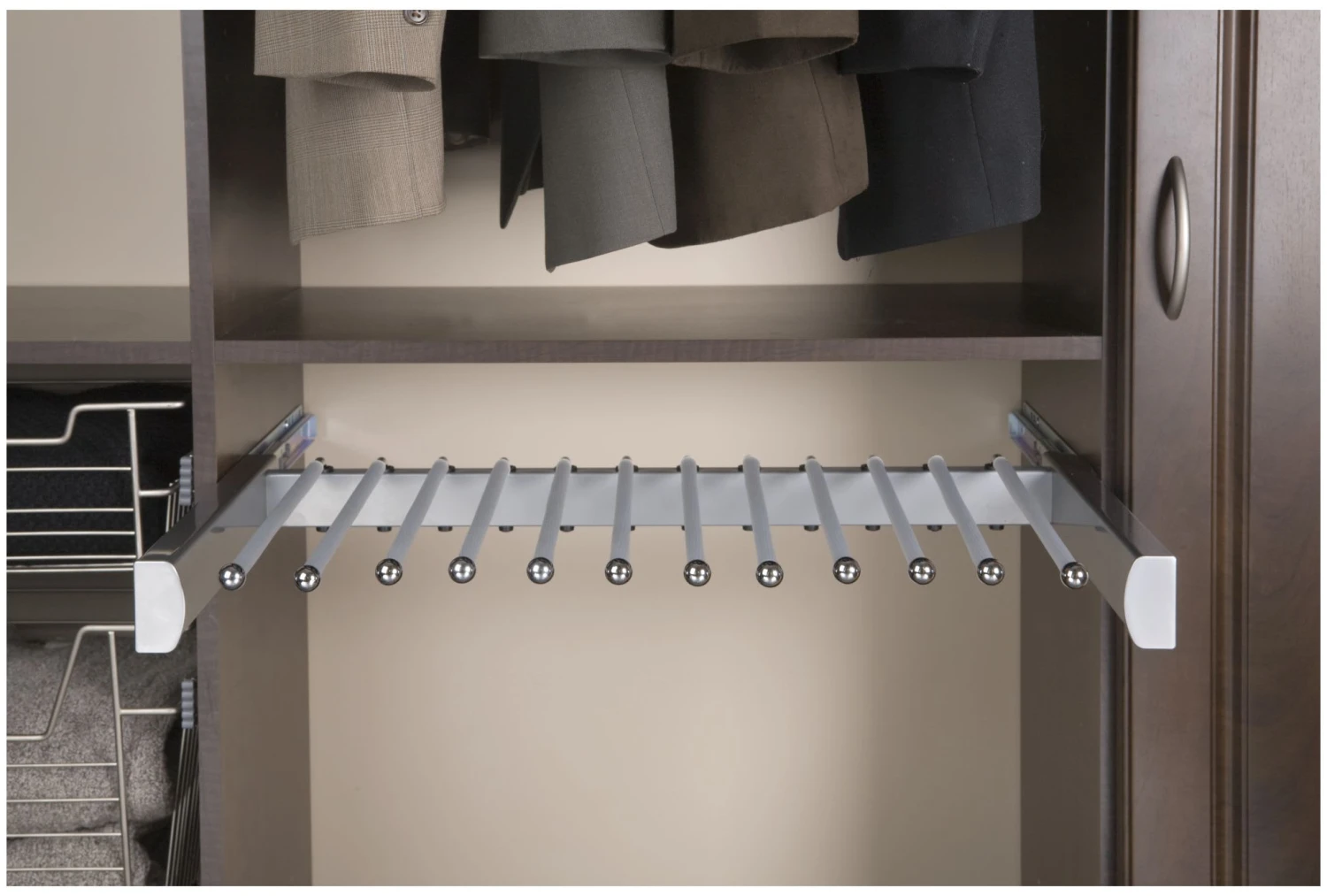 Rev-A-Shelf Sidelines 24 Inch Pull Out Pants Rack With Soft Close Bronze 7 Rev-A-Shelf Sidelines 24 Inch Pull Out Pants Rack With Soft Close Bronze - Image 5