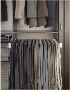 Rev-A-Shelf 30 Inch Pull Out Pant Rack With Soft Close Satin Nickel -Cabinet Hardware Store rev a shelf pscsl 3014sc 1 alternate image 2614