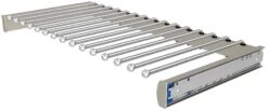 Rev-A-Shelf 30 Inch Pull Out Pant Rack With Soft Close Satin Nickel