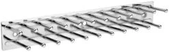 Rev-A-Shelf TRC Series 12 Inch Wall Mount Belt And Tie Rack With 23 Hooks Chrome