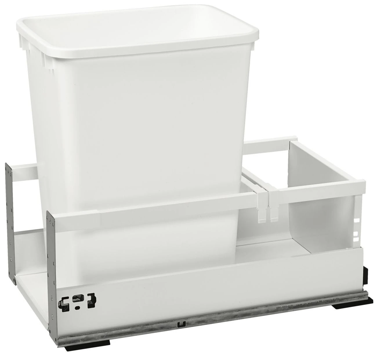 Rev-A-Shelf TWCSC Series TANDEMBOX Bottom Mount Single Bin Trash Can With Rear Storage And Soft Close For 15 Inch Cabinets- 35 Quart Capacity White 3 Rev-A-Shelf TWCSC Series TANDEMBOX Bottom Mount Single Bin Trash Can With Rear Storage And Soft Close For 15 Inch Cabinets- 35 Quart Capacity White