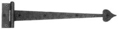 Acorn Manufacturing 13" Rough Iron Heart Door Strap Hinge Black