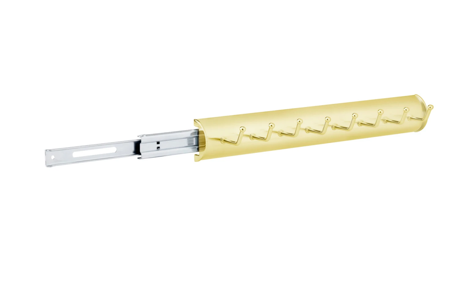 Richelieu 14" Pull-Out Belt Organizer With 8 Hooks Brass 3 Richelieu 14" Pull-Out Belt Organizer With 8 Hooks Brass