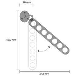 Richelieu 12" Pivoting Hanger Rack With 12 Cutouts Chrome 9 Richelieu 12" Pivoting Hanger Rack With 12 Cutouts Chrome -Cabinet Hardware Store richelieu 5003 gallery image3 21