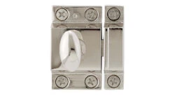 Richelieu 1-7/8 Inch Long Mechanical Cabinet Latch With Strike Plate Polished Nickel -Cabinet Hardware Store richelieu bp42450 application image 204