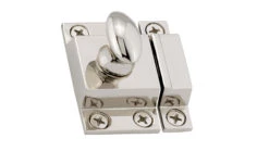 Richelieu 1-7/8 Inch Long Mechanical Cabinet Latch With Strike Plate Polished Nickel