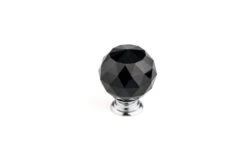 Richelieu 1-15/16 Inch Round Cabinet Knob Chrome / Black