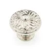 RK International Augustine 1 3/8" (1.375") Traditional Flower Mold Solid Brass Cabinet Knob / Drawer Knob Polished Nickel -Cabinet Hardware Store rk international ck 120 pn 8341638