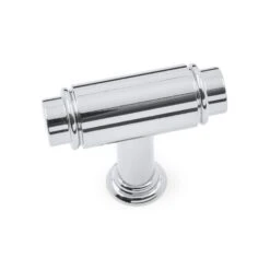 RK International Cylinder 1 5/8" Modern Industrial T Bar Solid Brass Cabinet Knob / Drawer Pull Satin Brass -Cabinet Hardware Store rk international ck 781 pc 8341638