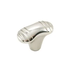 RK International Ridges 1 1/2" Oval T Bar Industrial Solid Brass Cabinet Knob / Drawer Knob Polished Nickel