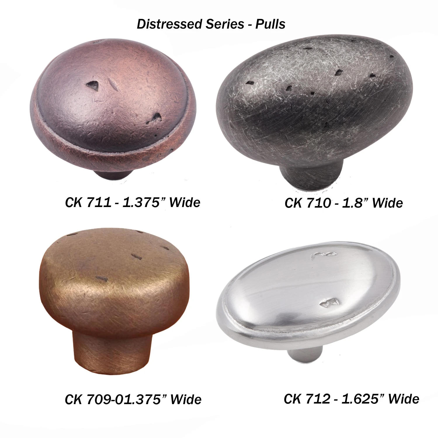 RK International Distressed 1 3/8" Rustic Bold Solid Brass Cabinet Knob / Drawer Knob Distressed Nickel 4 RK International Distressed 1 3/8" Rustic Bold Solid Brass Cabinet Knob / Drawer Knob Distressed Nickel - Image 2