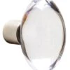 Rocky Mountain 1" X 1-3/4" Oval Crystal Cabinet Knob White Bronze Brushed -Cabinet Hardware Store rocky mountain ck150wbb