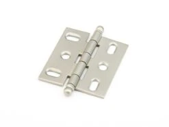 Schaub And Company PACK Of 10 - Solid Brass Mortise 2" X 3/4" Cabinet Hinges With Ball Tip Finials - 10 Pack Distressed Nickel -Cabinet Hardware Store schaub and company 1111b 15 10pack 8857233