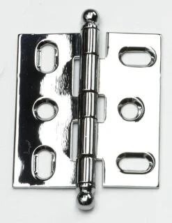 Schaub And Company PACK Of 10 - Solid Brass Mortise 2" X 3/4" Cabinet Hinges With Ball Tip Finials - 10 Pack Distressed Nickel -Cabinet Hardware Store schaub and company 1111b 26 10pack 8857233