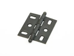 Schaub And Company PACK Of 10 - Solid Brass Mortise 2" X 3/4" Cabinet Hinges With Ball Tip Finials - 10 Pack Distressed Nickel -Cabinet Hardware Store schaub and company 1111b dbz 10pack 8857233