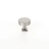 Schaub And Company Haniburton 1-1/4" Flat Disc Round Solid Brass Cabinet Knob / Drawer Knob With Square Base Satin Nickel -Cabinet Hardware Store schaub and company 469 15 685694