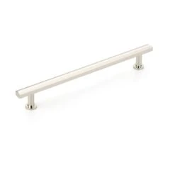 Schaub And Company Heathrow 12" Center To Center Contemporary Bar Solid Brass Appliance Pull / Large Cabinet Handle Pull Polished Nickel