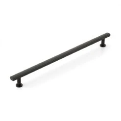 Schaub And Company Heathrow 18" Center To Center Contemporary Solid Brass Bar Appliance Handle Pull / Large Cabinet Handle Matte Black